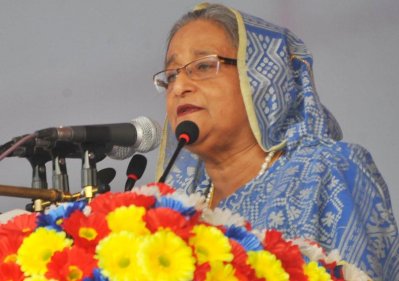 কক্সবাজার শেখ কামাল আন্তর্জাতিক ক্রিকেট স্টেডিয়ামে জেলা আওয়ামী লীগ আয়োজিত জনসভায় বক্তব্য রাখছেন প্রধানমন্ত্রী শেখ হাসিনা (ছবি: ফোকাস বাংলা) 