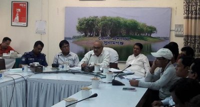 সুনামগঞ্জের জেলা প্রশাসকের কার্যালয়ে আয়োজিত এক মতবিনিময় সভায় বক্তব্য দিচ্ছেন পানিসম্পদ মন্ত্রণালয়ের অতিরিক্ত সচিব ড. মোহাম্মদ আলী খান