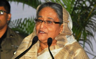 বুদ্ধ পূর্ণিমায় বৌদ্ধ ধর্মগুরু ও বিশিষ্ট ব্যক্তিদের সঙ্গে শুভেচ্ছা বিনিময় অনুষ্ঠানে বক্তব্য রাখছেন প্রধানমন্ত্রী (ছবি- ফোকাস বাংলা)