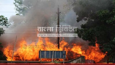 লংগদুতে পাহাড়িদের ঘরবাড়িতে আগুন