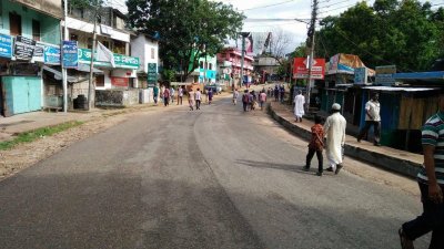 রাঙামাটিতে হরতাল (ছবি: রাঙামাটি প্রতিনিধি)
