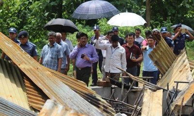 লংগদু পরিদর্শনে পার্বত্য চট্টগ্রাম বিষয়ক মন্ত্রণালয়ের প্রতিনিধি দল (ছবি- রাঙামাটি প্রতিনিধি)