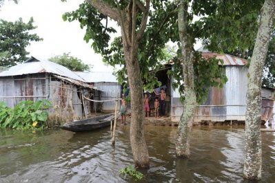 মৌলভীবাজারের বন্যা পরিস্থিতি (ছবি-সিলেট প্রতিনিধি)