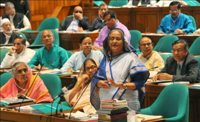 সংসদের প্রশ্নোত্তর পর্বে প্রধানমন্ত্রী শেখ হাসিনা। ছবি-ফোকাস বাংলা