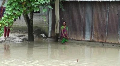 গাইবান্ধার বন্যা পরিস্থিতি (ছবি- গাইবন্ধা প্রতিনিধি) 