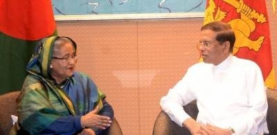 শেখ হাসিনা ও মাইথ্রিপালা সিরিসেনা