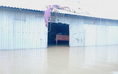 কুড়িগ্রামের বন্যাদুর্গ এলাকা (ছবি- কুড়িগ্রাম প্রতিনিধি)