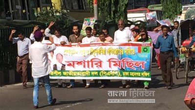 চিকুনগুনিয়া প্রতিরোধের দাবিতে রাজধানীতে মিছিল