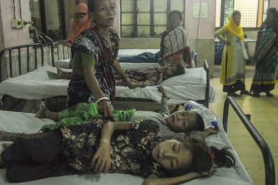 হাসপাতালে চিকিৎসাধীন হামে আক্রান্ত শিশুরা