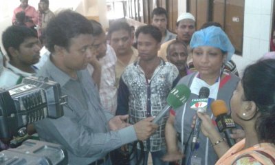 সাংবাদিকদের সঙ্গে কথা বলেন অধ্যাপক ডা. কানিজ হাসিনা শিউলি