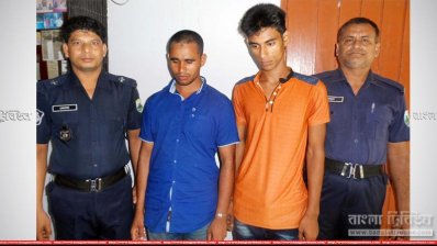 গ্রেফতারকৃত তায়েফ ও হাসান আলী (ছবি- প্রতিনিধি)