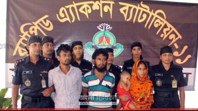 র&zwnj;্যাবের অভিযানে আটক অপহরণকারী চক্র। ছবি-প্রতিনিধি 