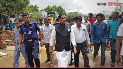 নারায়ণগঞ্জের সোনারগাঁয়ে যানজট পরিস্থিতি পরিদর্শনে সেতুমন্ত্রী ওবায়দুল কাদের