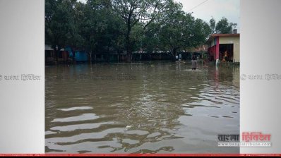 বন্যার পানিতে ভেসে গেছে বিভিন্ন জলাশয় 