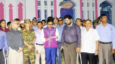 জাতীয় ঈদগাহ ময়দানের প্রস্তুতি তদারকি করছেন ঢাকা দক্ষিণ সিটি মেয়র সাঈদ খোকন