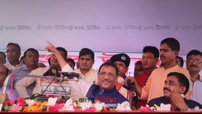 নোয়াখালীতে সেতুমন্ত্রী ওবায়দুল কাদের 