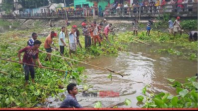 ব্রাহ্মবাড়িয়ায় টাউনখাল পুনরুদ্ধারকাজ শুরু (ছবি: প্রতিনিধি)