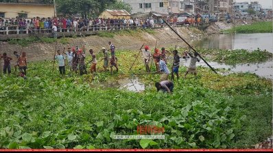 ব্রাহ্মবাড়িয়ায় টাউনখাল পুনরুদ্ধারকাজ শুরু (ছবি: প্রতিনিধি)