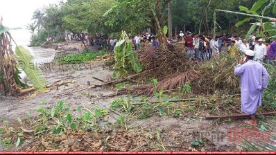 পদ্মায় আকস্মিক ভাঙনে নোঙর করা লঞ্চডুবি,  নিখোঁজ অর্ধশত