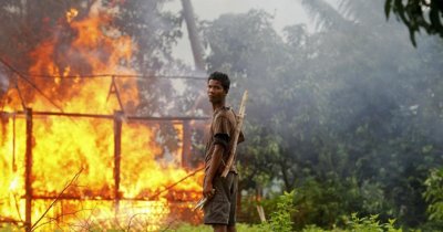 রোহিঙ্গাদের বাড়িতে আগুন দেওয়ার স্যাটেলাইট ছবি প্রকাশ অ্যামনেস্টির