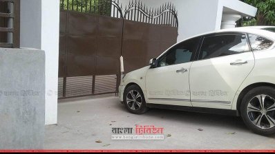 প্রধান বিচারপতির বাসভবনের গেটে অরুণাভ চক্রবর্তীর গাড়ি 