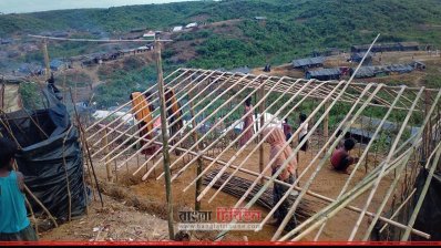 গড়ে উঠছে নতুন নতুন রোহিঙ্গা বসতি (ছবি: কক্সবাজার প্রতিনিধি)