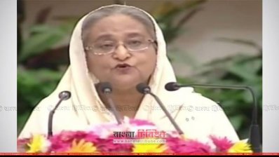 গণভবনে প্রধানমন্ত্রী শেখ হাসিনা