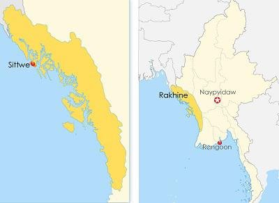 রাখাইনের ম্যাপ