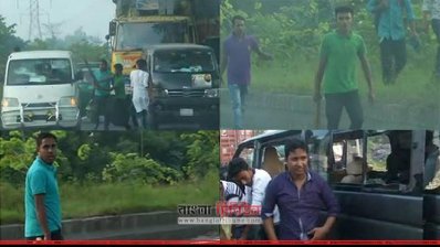 সাংবাদিকদের গাড়িতে হামলাকারীদের ছবি ছড়িয়ে পড়েছে সামাজিক মাধ্যমে 
