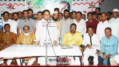 সমাবেশে বক্তব্য রাখছেন পরিকল্পনামন্ত্রী আ হ ম মুস্তফা কামাল