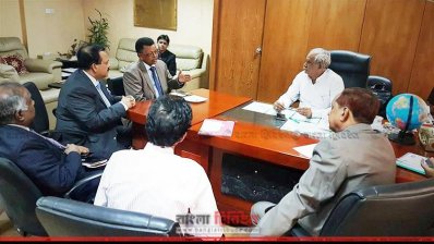 বস্ত্র ও পাটমন্ত্রীর সঙ্গে সুদান থেকে আসা প্রতিনিধি দলের সৌজন্য সাক্ষাৎ