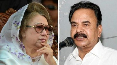 খালেদা জিয়া ও গয়েশ্বর চন্দ্র রায় (ফাইল ছবি)
