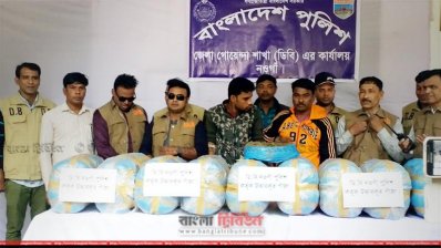 নওগাঁর বদলগাছী থেকে আটক গাঁজা