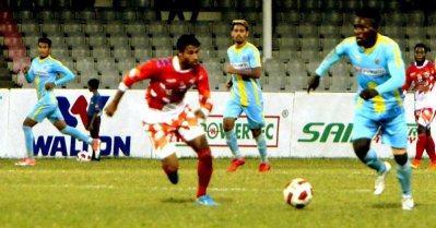 চট্টগ্রাম আবাহনী-শেখ রাসেল ম্যাচের একটি মুহূর্ত