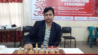 জাতীয় দাবায় চতুর্থ শিরোপা জিতলেন রাজীব। ছবি-তানজীম আহমেদ