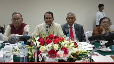 বক্তব্য রাখছেন তথ্যমন্ত্রী