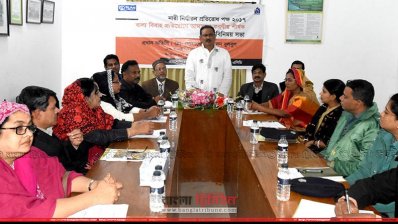 বক্তব্য রাখছেন মেয়র মোসাদ্দেক হোসেন বুলবুল