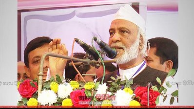 বক্তব্য রাখছেন আব্দুল মঈন খান (ছবি- প্রতিনিধি)