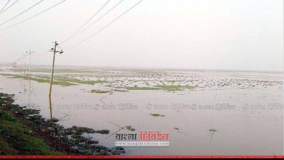 হাওর থেকে পানি এখনও নামছে না