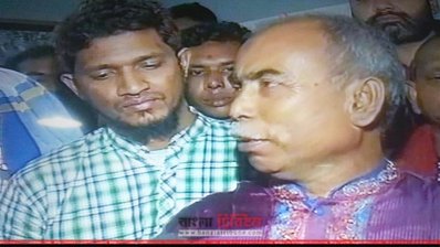 জয়ের প্রতিক্রিয়া জানাচ্ছেন রংপুরের নতুন মেয়র মোস্তফা (ছবি-টিভি থেকে নেওয়া)