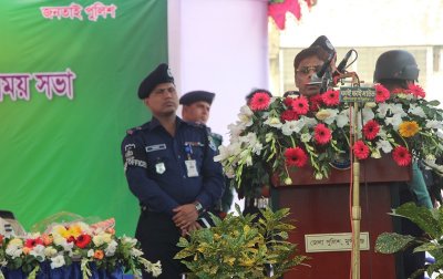 কমিউনিটি পুলিশিং ফোরামের সভায় বক্তব্য রাখছেন আইজিপি এ কে এম শহীদুল হক (ছবি: সংগৃহীত)