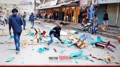 বিএনপির কার্যালয়ে পদবঞ্চিতদের হামলা, ভাঙচুর (ছবি- প্রতিনিধি)