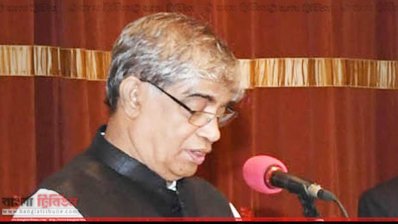 বঙ্গভবনে শপথবাক্য পাঠ করছেন মোস্তাফা জব্বার (ছবি- ফোকাস বাংলা)