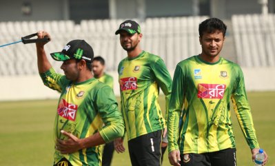 মিরপুরে সাকিবদের অনুশীলনের একটি মুহূর্ত 
