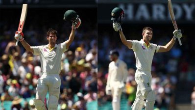 মার্শ ভ্রাতৃদ্বয়ের সেঞ্চুরি উদযাপন