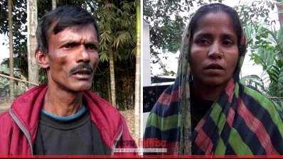 ফেলানীর বাবা নুরুল ইসলাম ও মা জাহানারা বেগম 