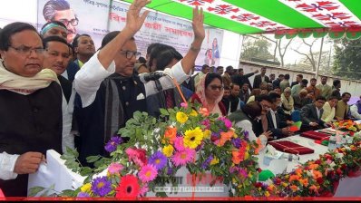 বক্তব্য রাখছেন ওবায়দুল কাদের (ছবি- প্রতিনিধি)