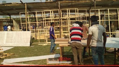 একুশের বইমেলার জন্য প্রস্তুতি চলছে