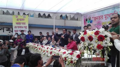 বক্তব্য রাখছেন ডিএসসিসি মেয়র মোহাম্মদ সাঈদ খোকন (ছবি: শাহেদ শফিক)