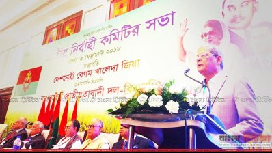 বক্তব্য রাখছেন মির্জা ফখরুল (ছবি: সাজ্জাদ হোসেন)